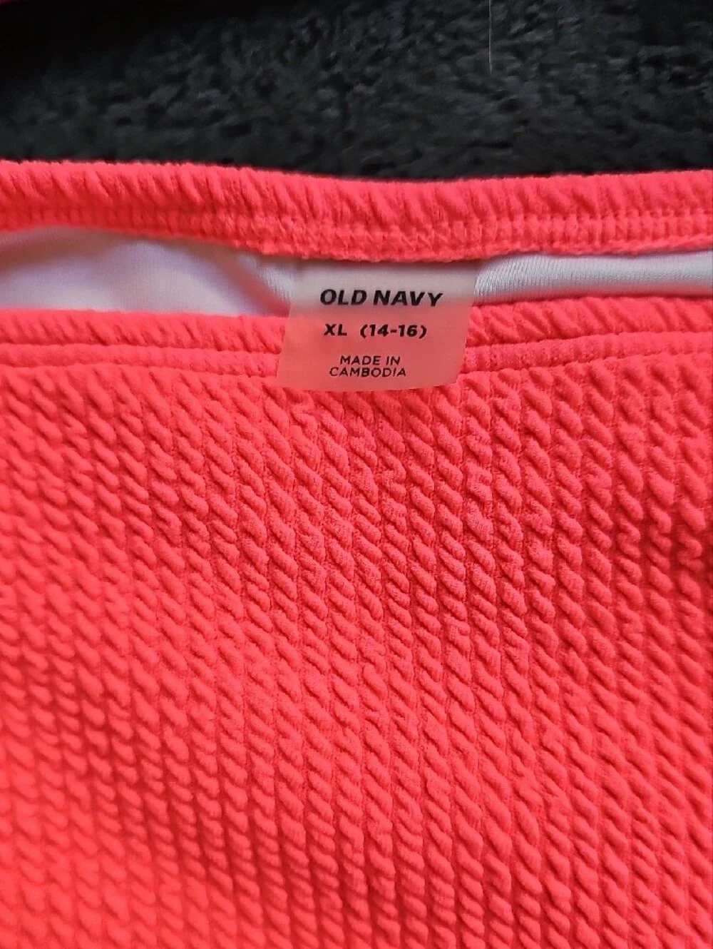 Old Navy Pink Top with Coral High-Waist Swim Bottoms